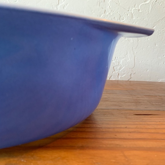 Vintage Pyrex Blue 2.5 Qt Oval Casserole Dish | Mid Century Modern - Picture 11 of 16